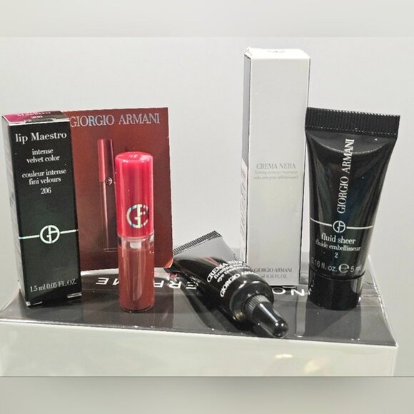 New Luxury  Grorgio Armani 3 Pcs Travel Beauty Set - Picture 1 of 3